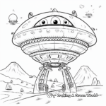 Extraterrestrial Encounter: First Contact Spaceship Coloring Pages 1