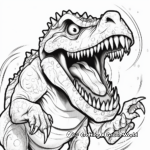 Extravagant Angry T Rex Coloring Pages For Adults 1