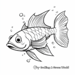 Eye-catching Featherfin Squeaker Catfish Coloring Pages 4