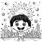 Eye-Catching Fireworks Coloring Pages 1