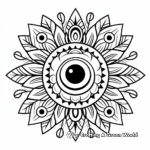 Eye-Catching Peacock Mandala Coloring Pages 2