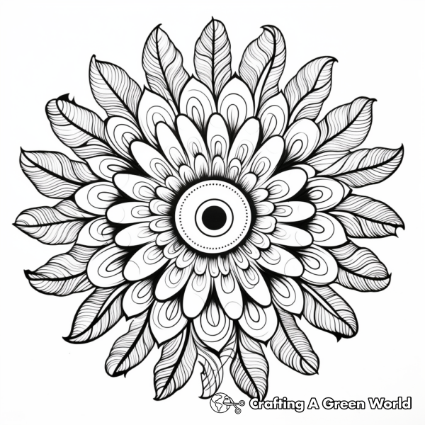 Peacock Mandala Coloring Pages - Free &amp; Printable!