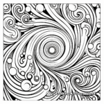 Eye-Catching Rainbow Swirl Coloring Pages 4