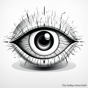 Eye-Popping 3D Evil Eye Coloring Pages 3