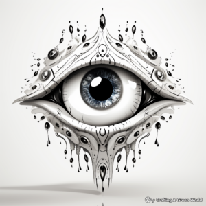 Eye-Popping 3D Evil Eye Coloring Pages 4