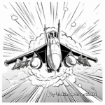 F18 Bomb Release Action Coloring Pages 1