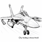 F18 Hornet Fighter Jet Coloring Pages 3