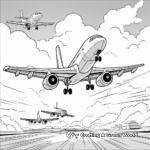 F18 in Flight: Sky-Scene Coloring Pages 1