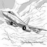 F18 in Flight: Sky-Scene Coloring Pages 2