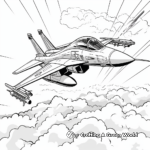 F18 in Flight: Sky-Scene Coloring Pages 4