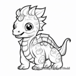 Facts and Figures: Educational Pachycephalosaurus Coloring Pages 3