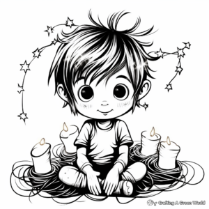 Fairy Light Coloring Sheets for Christmas 2