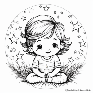 Fairy Light Coloring Sheets for Christmas 3