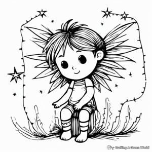 Fairy Light Coloring Sheets for Christmas 4
