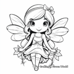 Fairy Sitting on Daisy Coloring Pages 1