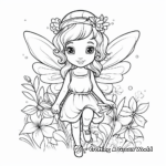 Fairy Sitting on Daisy Coloring Pages 4