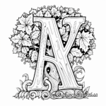 Fairy-tale Alphabet Coloring Pages 1