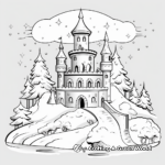 Fairy-Tale Ice Castle Coloring Pages 3