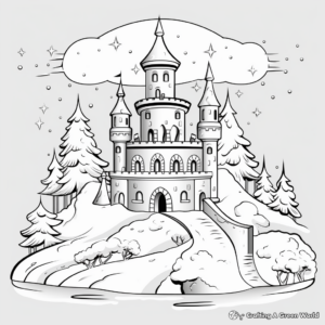 Fairy-Tale Ice Castle Coloring Pages 3