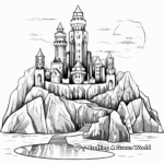 Fairy-Tale Ice Castle Coloring Pages 4