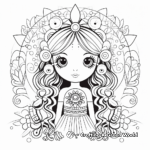 Fairy-Tale Inspired Boho Rainbow Coloring Sheets 1