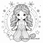 Fairy-Tale Inspired Boho Rainbow Coloring Sheets 2