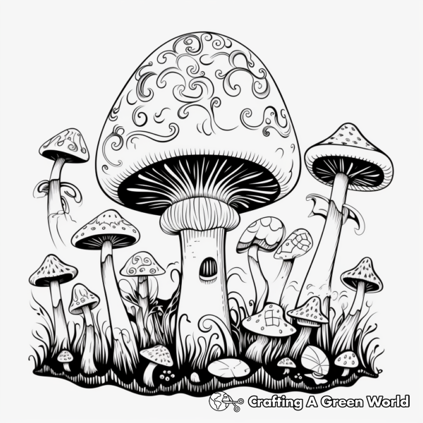 Aesthetic Mushroom Coloring Pages - Free & Printable!