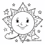Fairy Tale Moon and Stars Coloring Pages 2