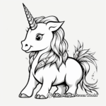 Fairytale Rainbow Unicorn Corn Coloring Pages 4