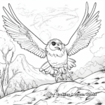 Falcon Vs Prey: Exciting Hunting Scene Coloring Pages 2