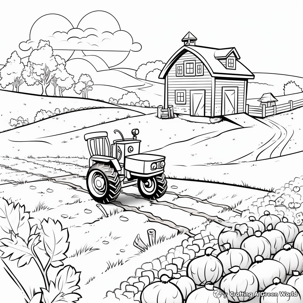 Fall Farm Life Coloring Pages 2