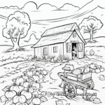 Páginas para colorear de la vida en la granja en otoño 3