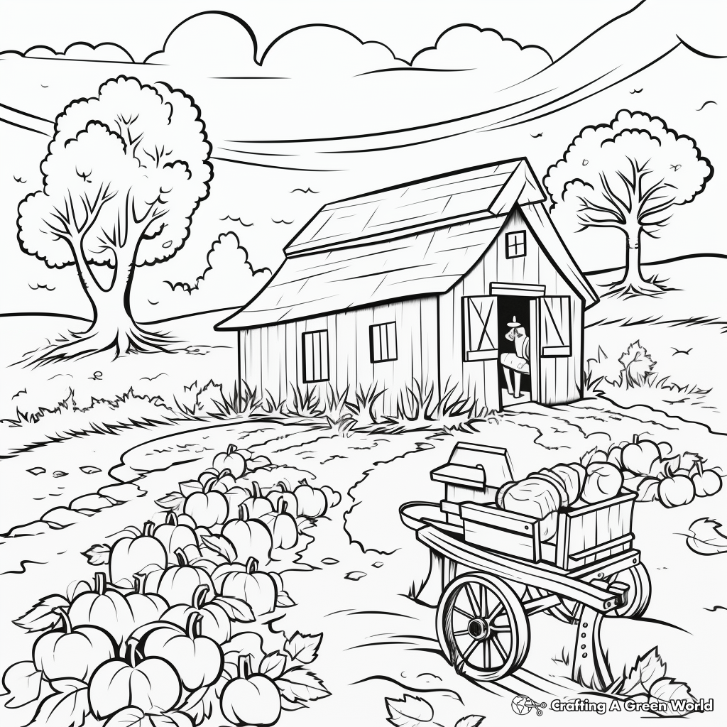 Fall Farm Life Coloring Pages 3