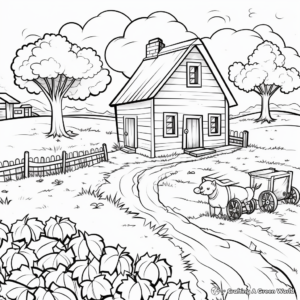 Fall Farm Life Coloring Pages 4
