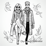 Fall Fashion Themed Coloring Pages 1