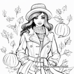 Fall Fashion Themed Coloring Pages 3