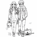 Fall Fashion Themed Coloring Pages 4