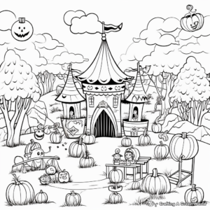 Fall Festival and Fun Fair Coloring Pages 2
