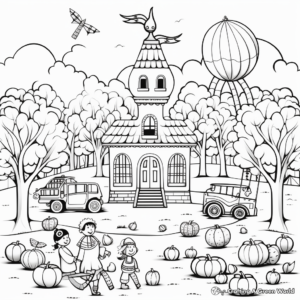 Fall Festival and Fun Fair Coloring Pages 3
