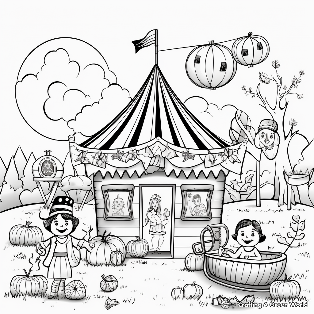 Fall Festival and Fun Fair Coloring Pages 4