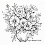 Fall Flowers Bouquet Coloring Pages 3