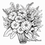Fall Flowers Bouquet Coloring Pages 4