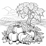 Frutas de otoño Cosecha Páginas para colorear 1