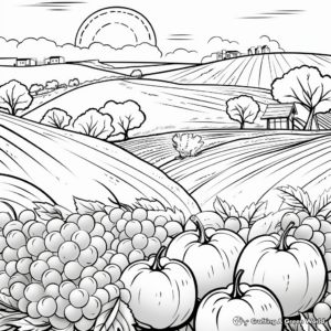 Fall Fruits Harvest Coloring Pages 4