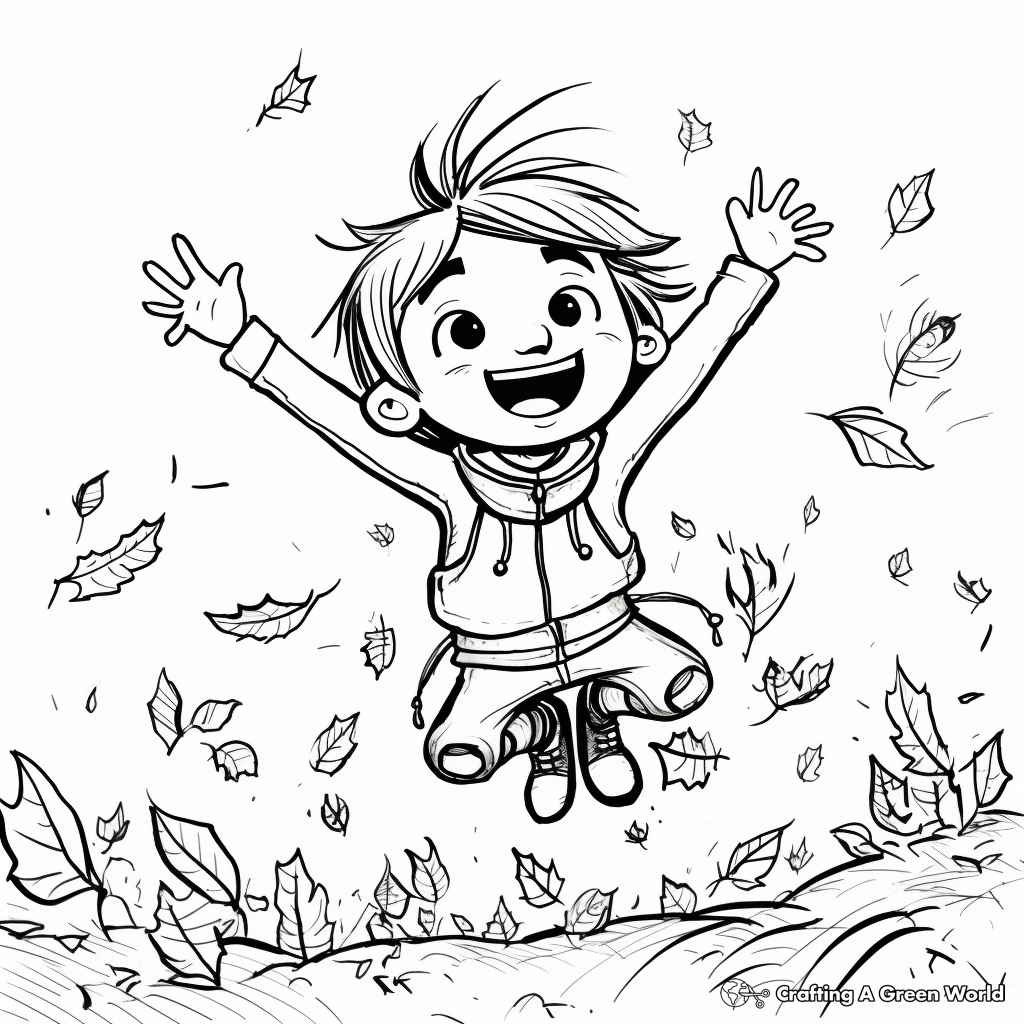 Falling Leaves Coloring Pages 1