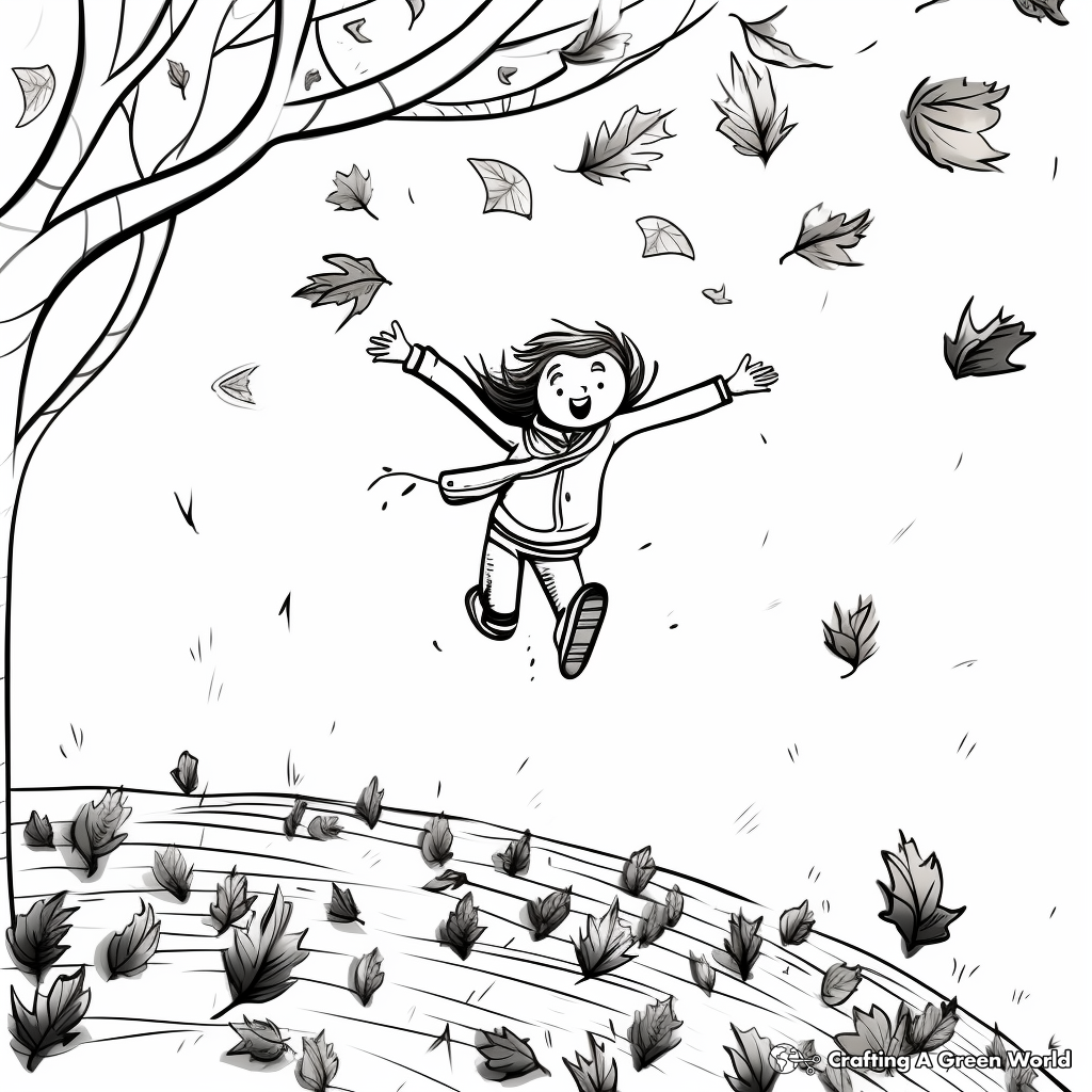 Falling Leaves Coloring Pages 3