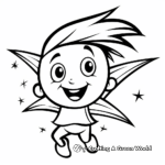 Falling Star in Outer Space Coloring Sheet 2