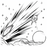 Falling Star in Outer Space Coloring Sheet 4