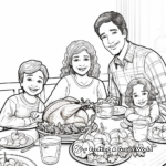 Family Dinner Scene Coloring Sheets 3