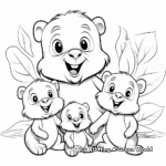 Family of Beavers Coloring Sheets 3